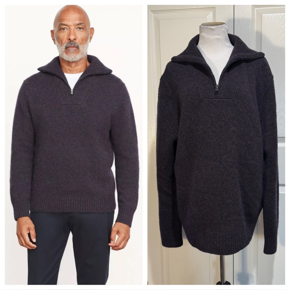 NWT! Vince Mélange Quarter-Zip Sweater
Style # M90346312A